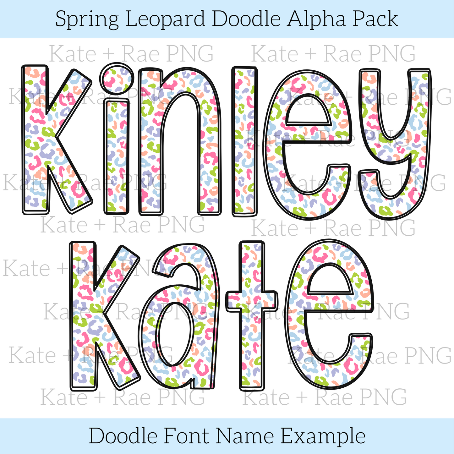 Spring Leopard Doodle Alpha Pack