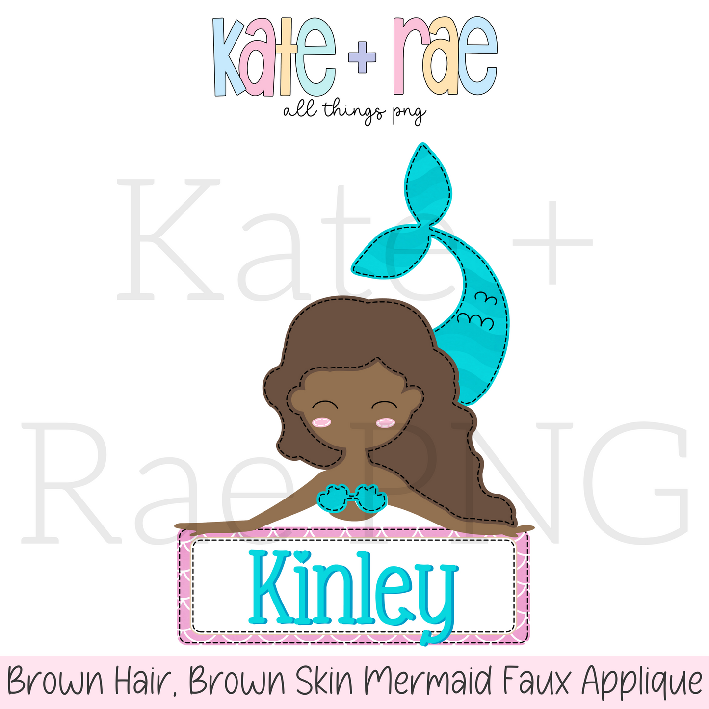 Mermaid Bundle with Name Plate PNG