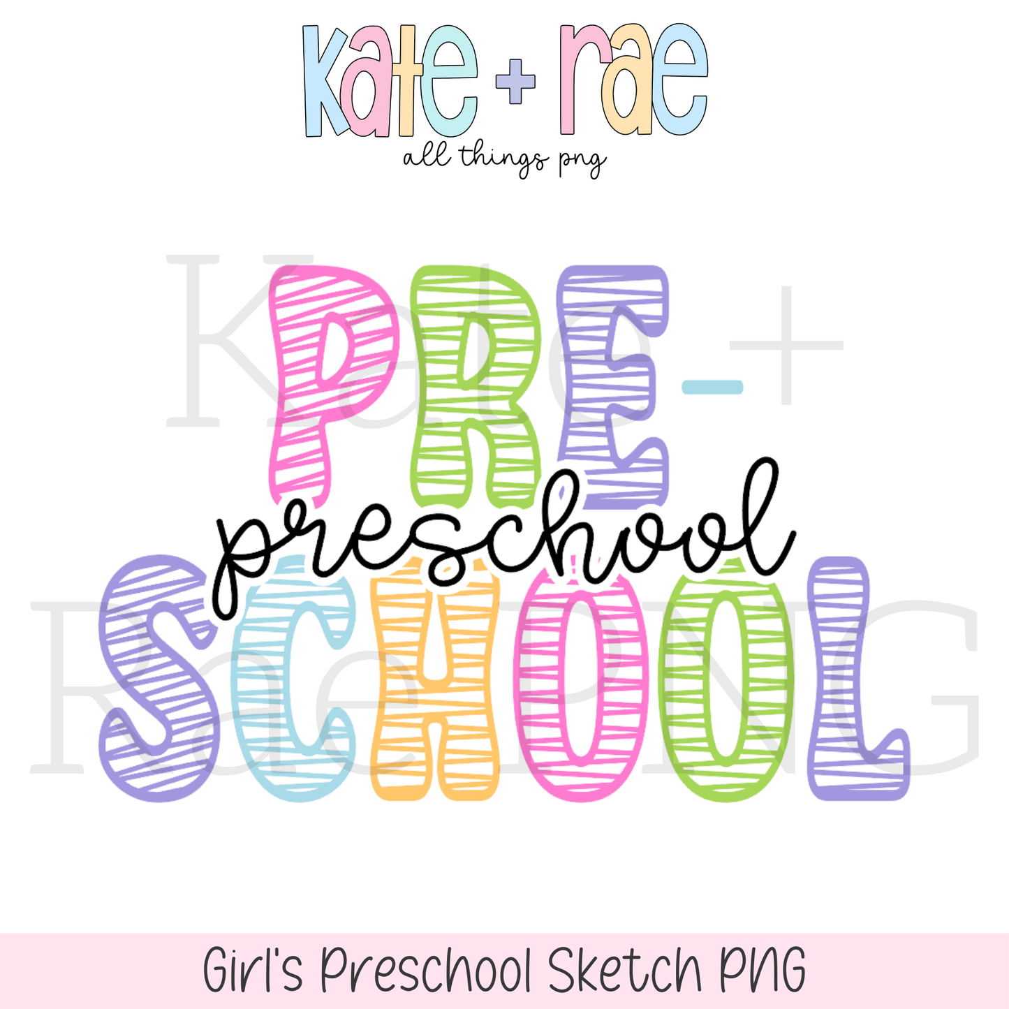 Girl's Sketch Style Grade PNG Bundle