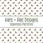 Mallard Duck Watercolor Seamless Pattern with White Background: Smaller scale seamless pattern of watercolor mallard ducks on a white background