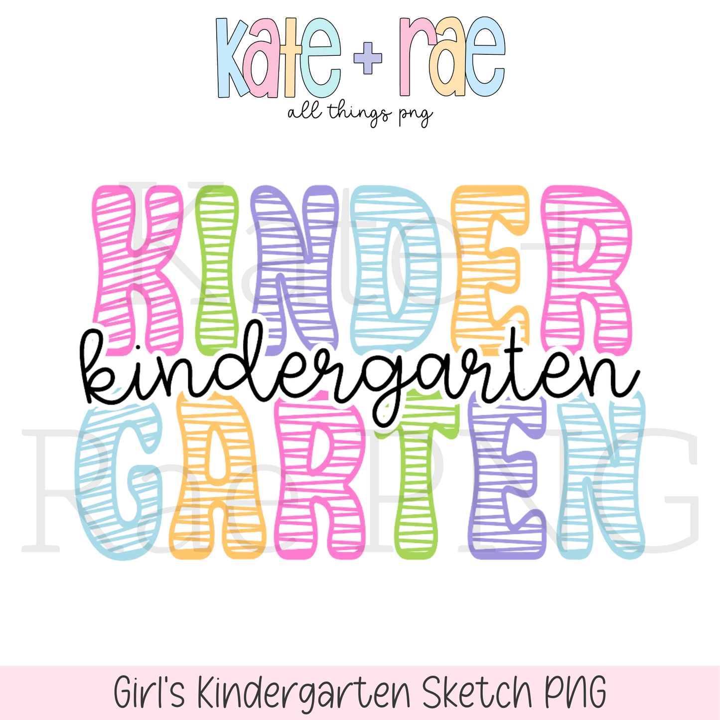 Girl's Sketch Style Grade PNG Bundle