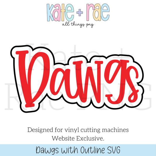 Dawgs with Outline SVG