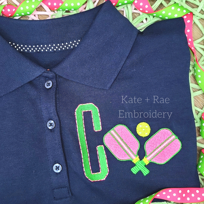 Pickleball Mini Fill Embroidery Design