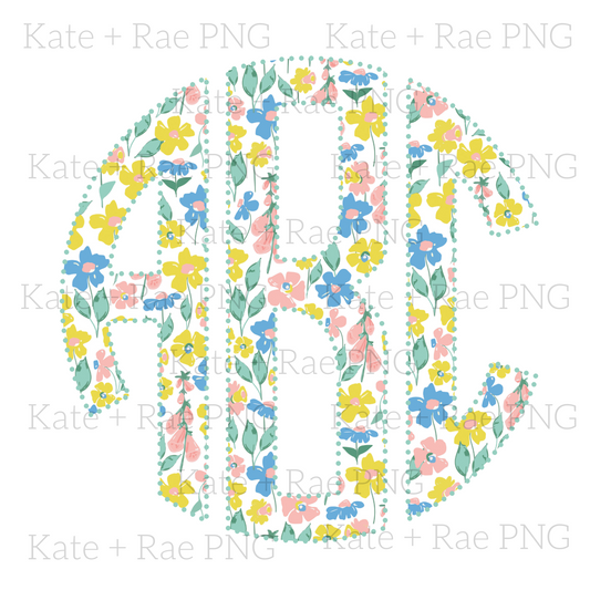 Floral Circle Monogram