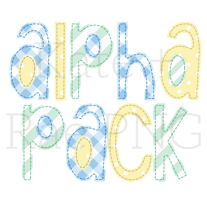 Boy's Spring Faux Applique Alpha Pack