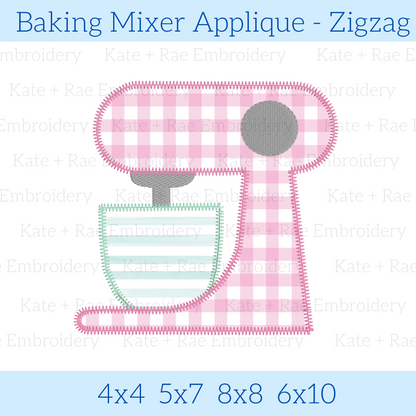 Baking Mixer Applique Zigzag