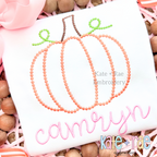 Pearl Pumpkin Outline Embroidery Design