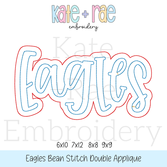 Eagles Bean Stitch Double Applique