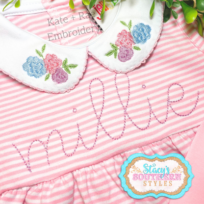Hello Secret Stitch Embroidery Font