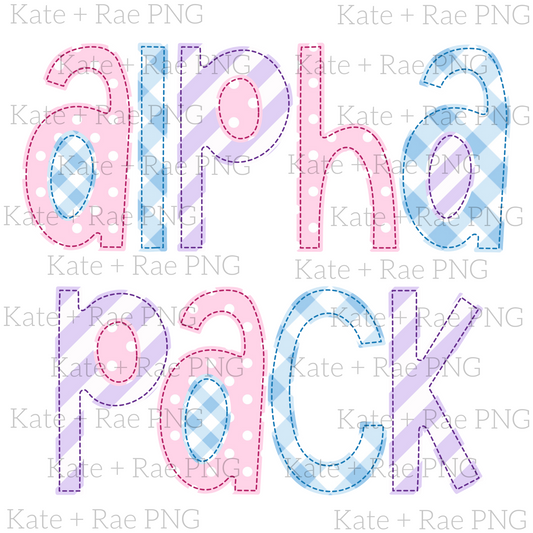 Spring Faux Applique Alpha Pack