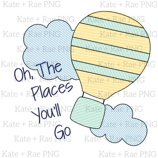 Boys Oh, The Places You'll Go Sketch PNG