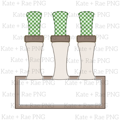 Duck Call Faux Applique with Name Plate PNG