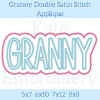 Granny Double Satin Stitch Applique