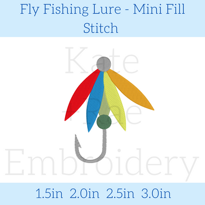 Fishing Lure Mini Fill Stitch Embroidery Design