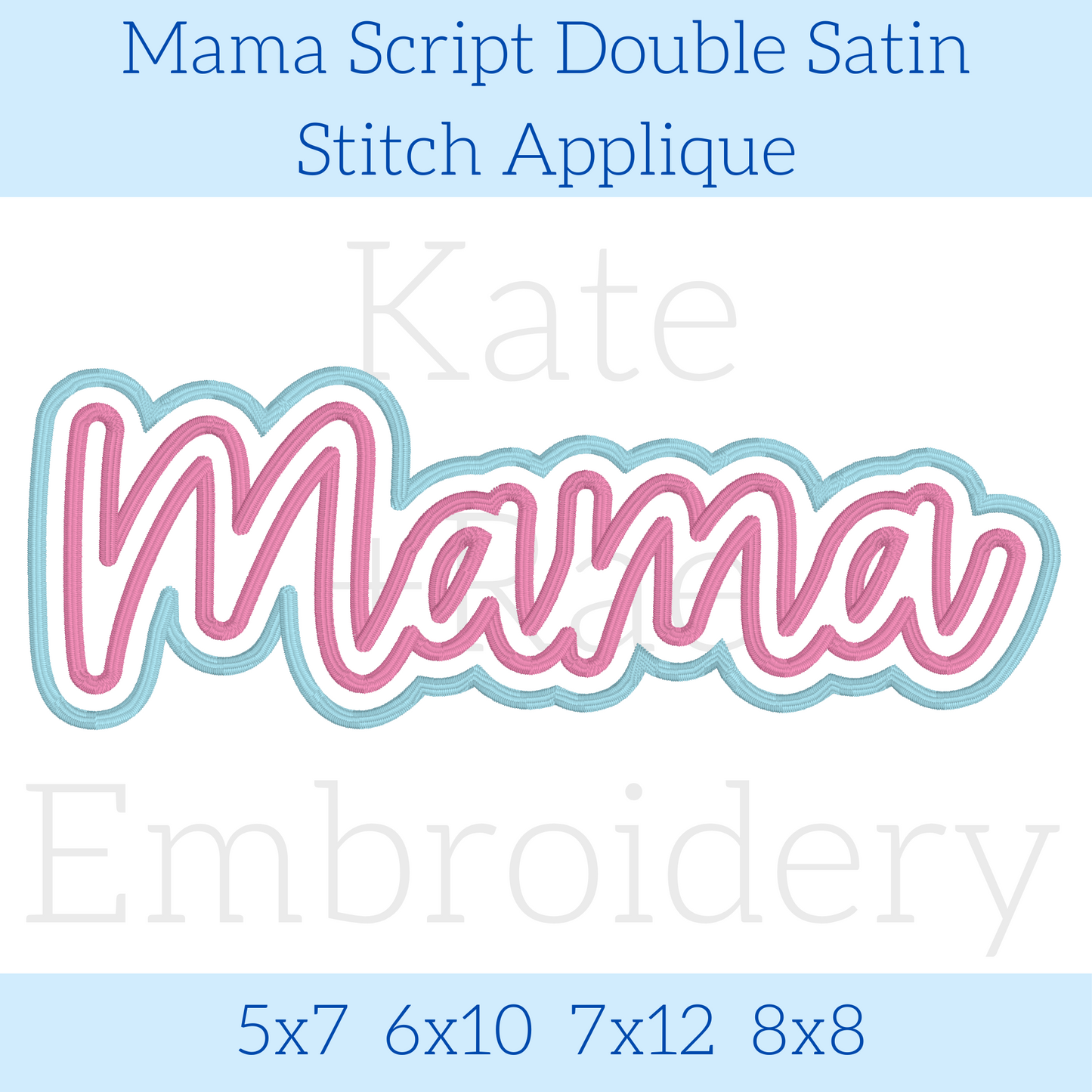 Mama Script Double Applique