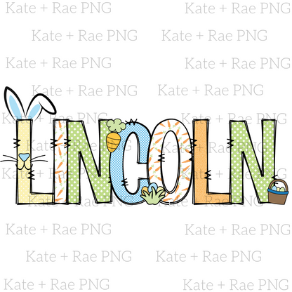 Boy's Easter Alphabet Pack PNG