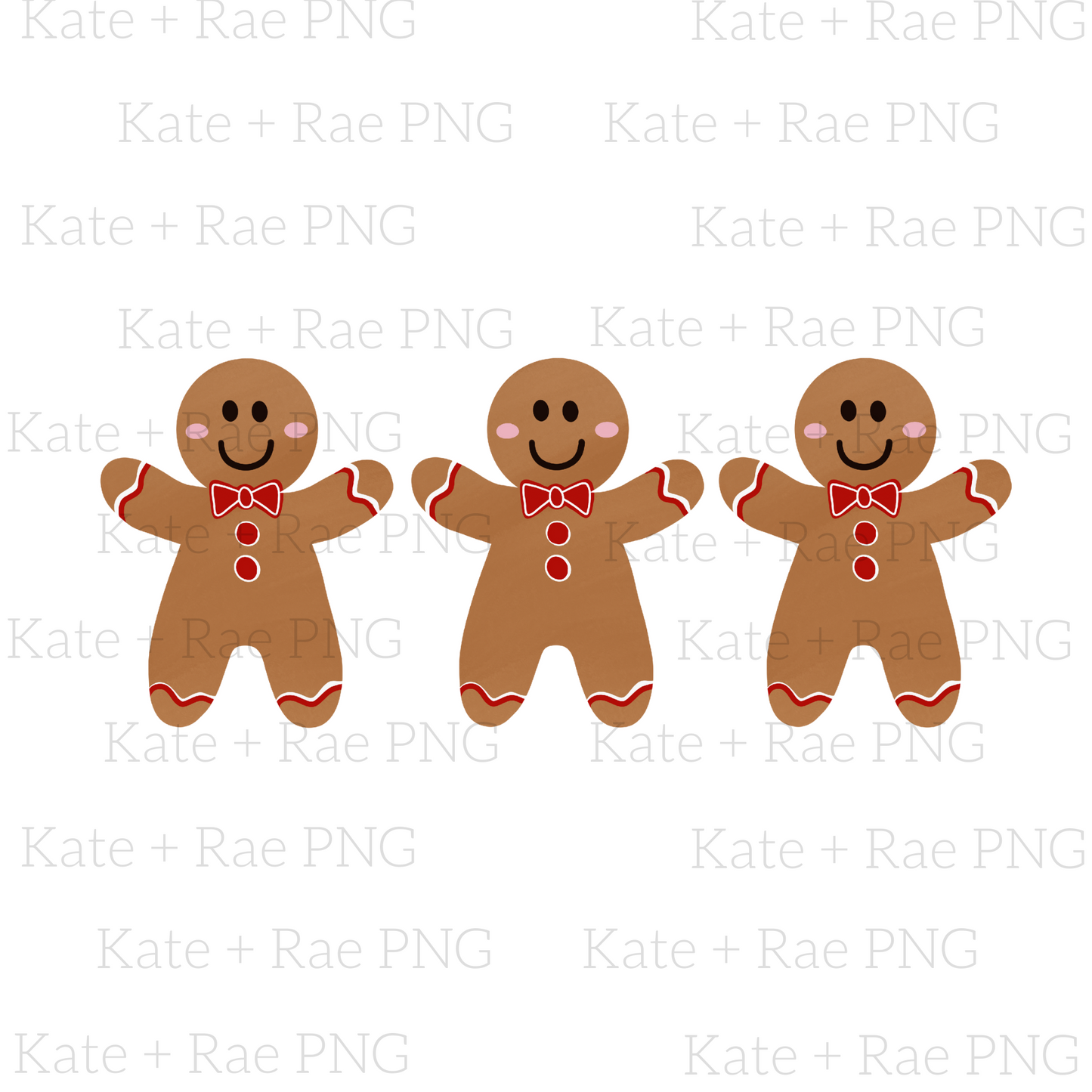 Gingerbread Boy Trio PNG