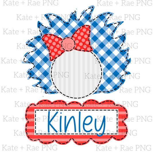 Girl Thing Faux Applique PNG