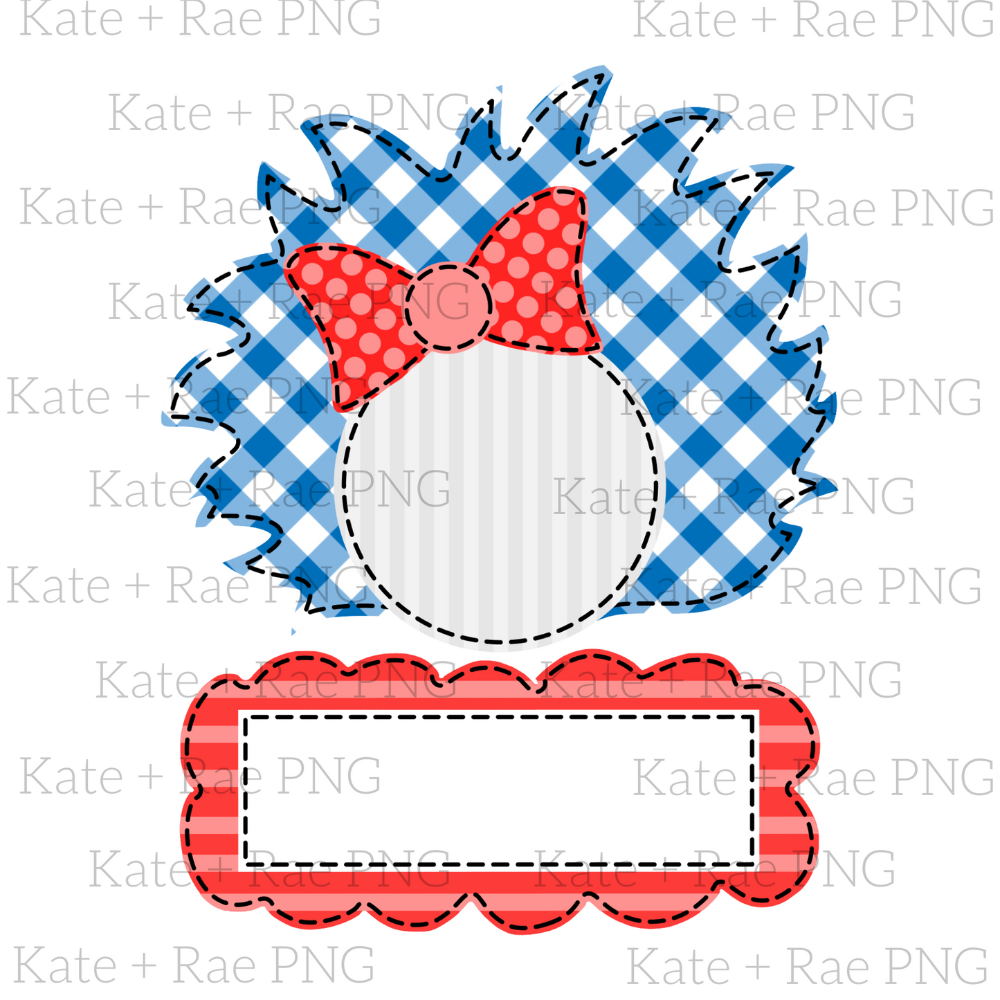 Girl Thing Faux Applique PNG