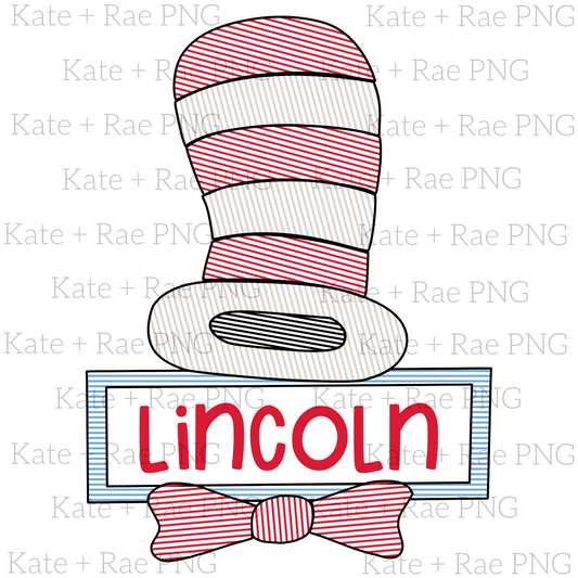 Boys Cat in the Hat Sketch PNG