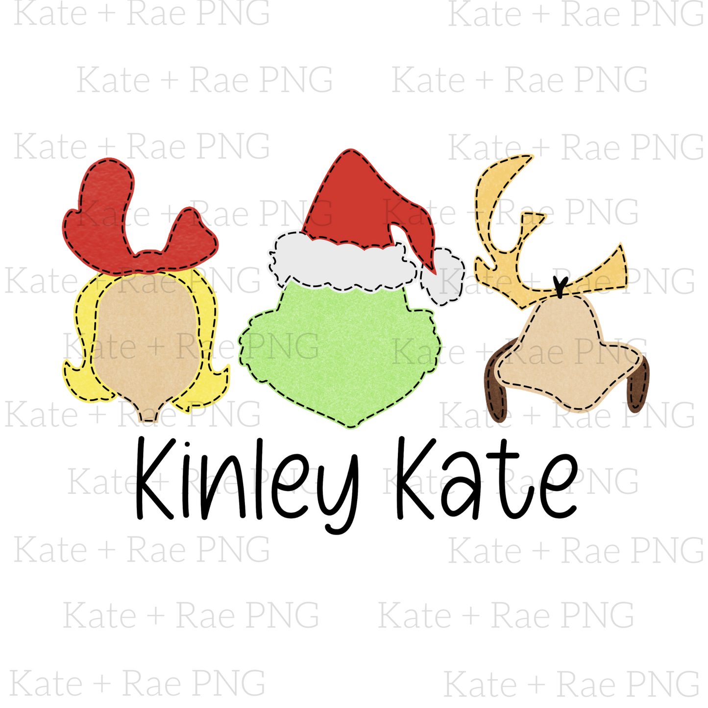 Mean One Trio Faux Applique PNG