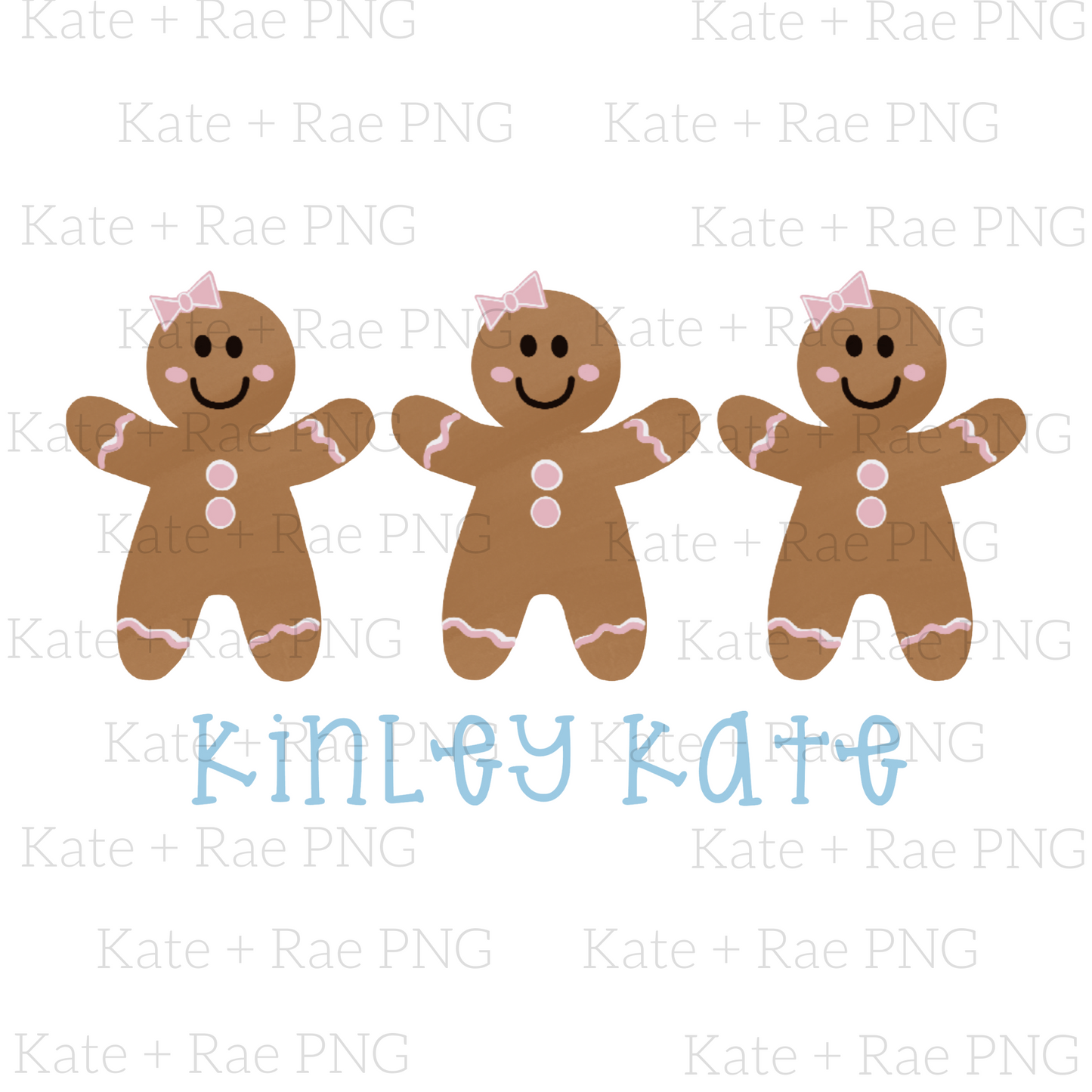 Gingerbread Girl Trio PNG