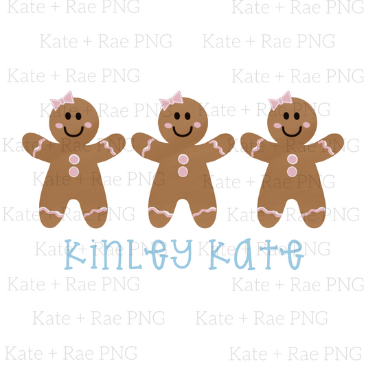 Gingerbread Girl Trio PNG