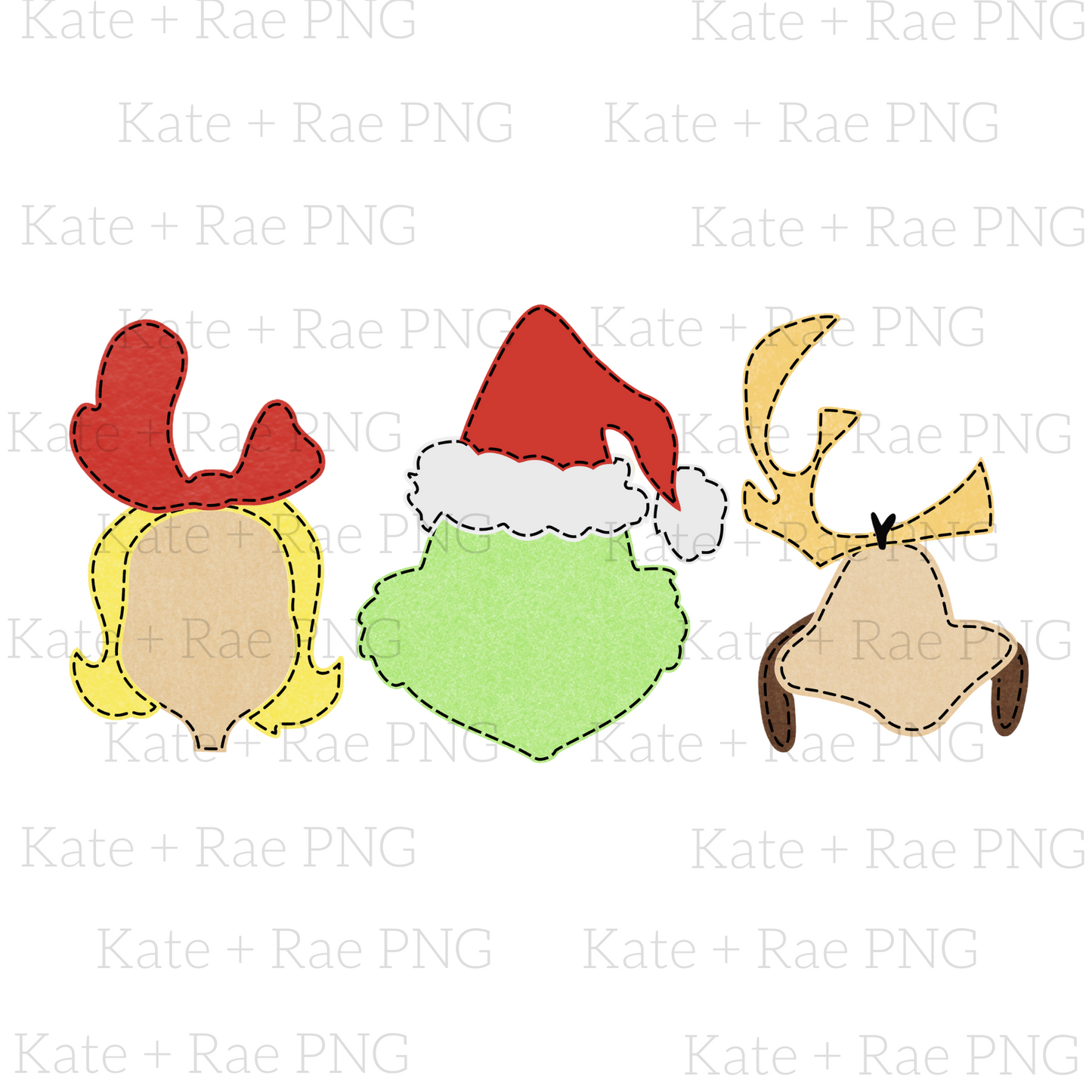 Mean One Trio Faux Applique PNG