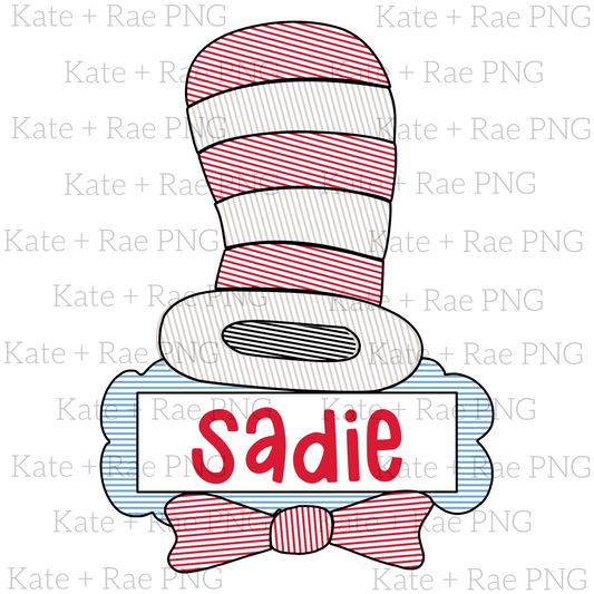 Girls Cat in the Hat Sketch PNG