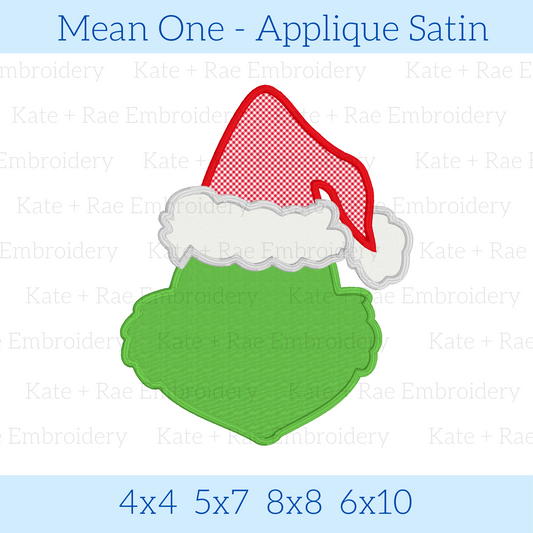 Mean One Satin Stitch Applique