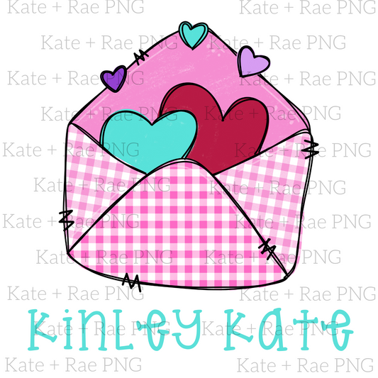 Envelope of Hearts PNG