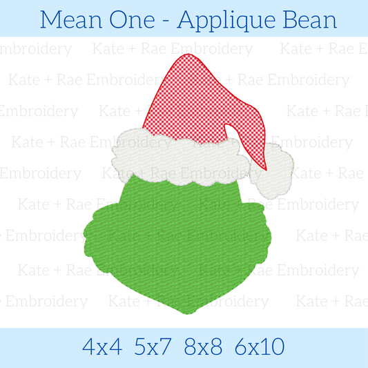 Mean One Bean Stitch Applique