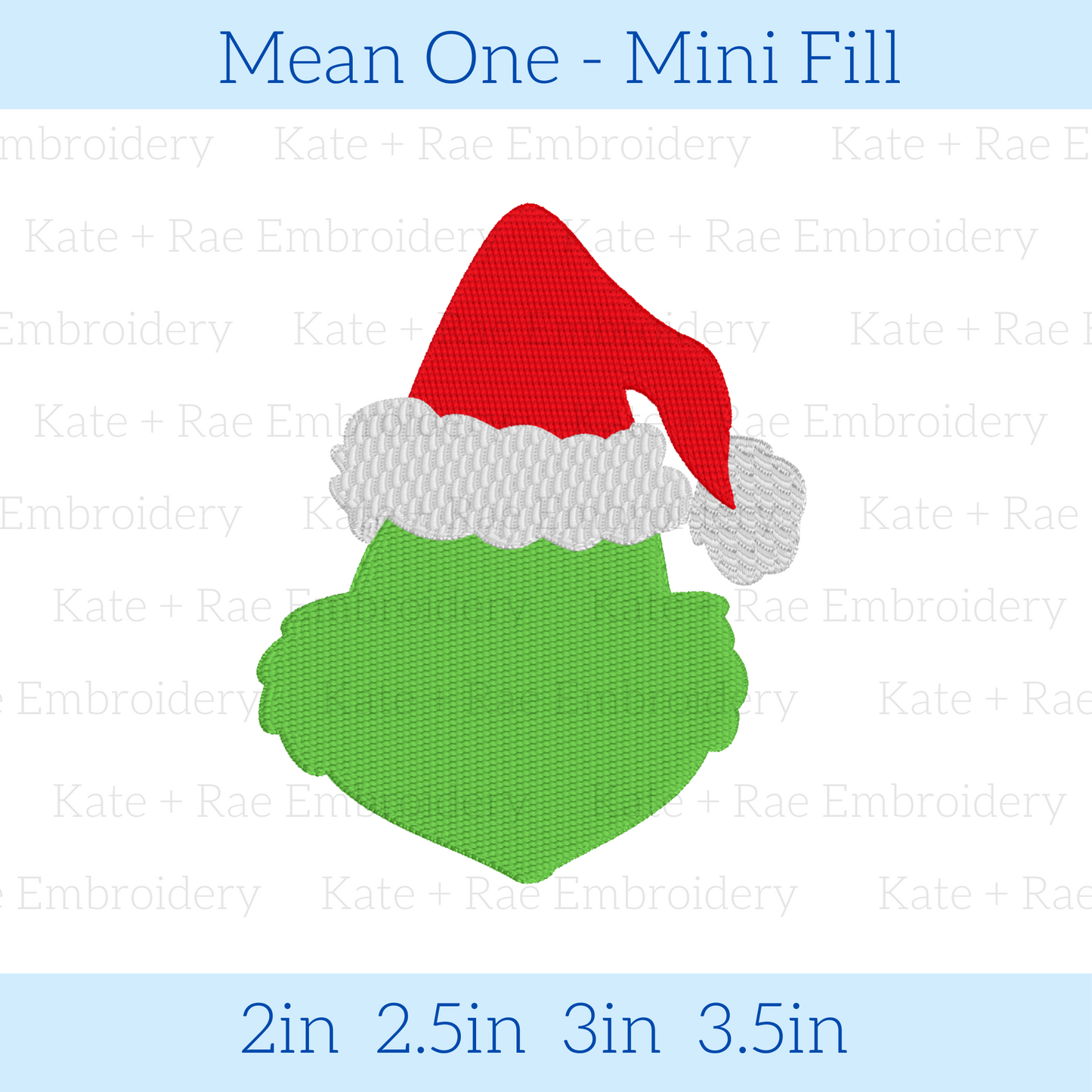 Mean One Mini Fill Embroidery Design