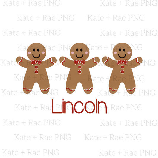 Gingerbread Boy Trio PNG