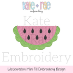 Watermelon Mini Fill Stitch Embroidery Design