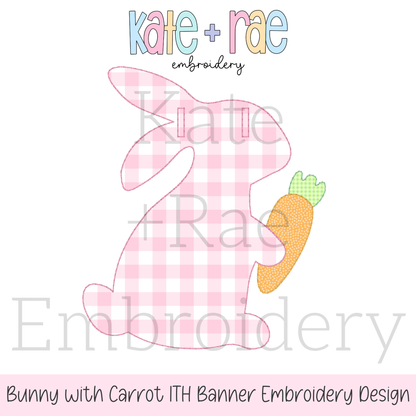 Bunny Bunting Banner Bean Stitch Applique Embroidery Design