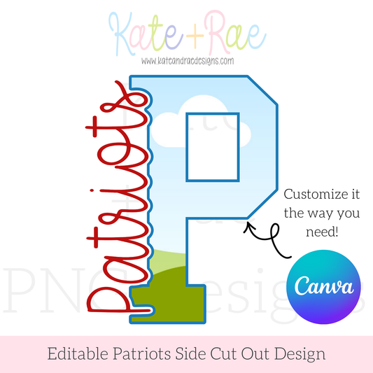 Patriots Side Cut Out Canva Frame
