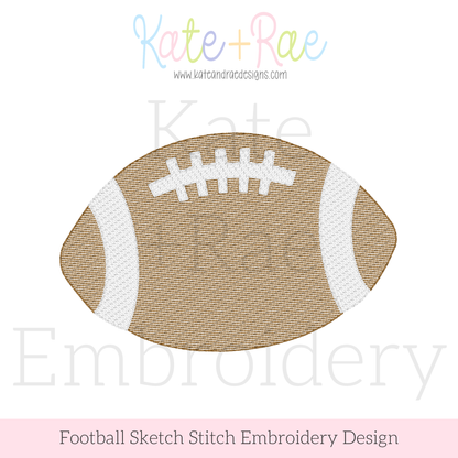 Football Sketch Stitch Embroidery Design