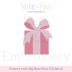 Present/ Gift with Big Bow Mini Fill Embroidery Design