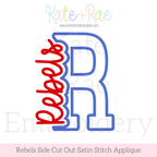 Rebels Side Cut Out Satin Stitch Applique Embroidery Design