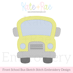 Back to School Bus Sketch Stitch Embroidery Design