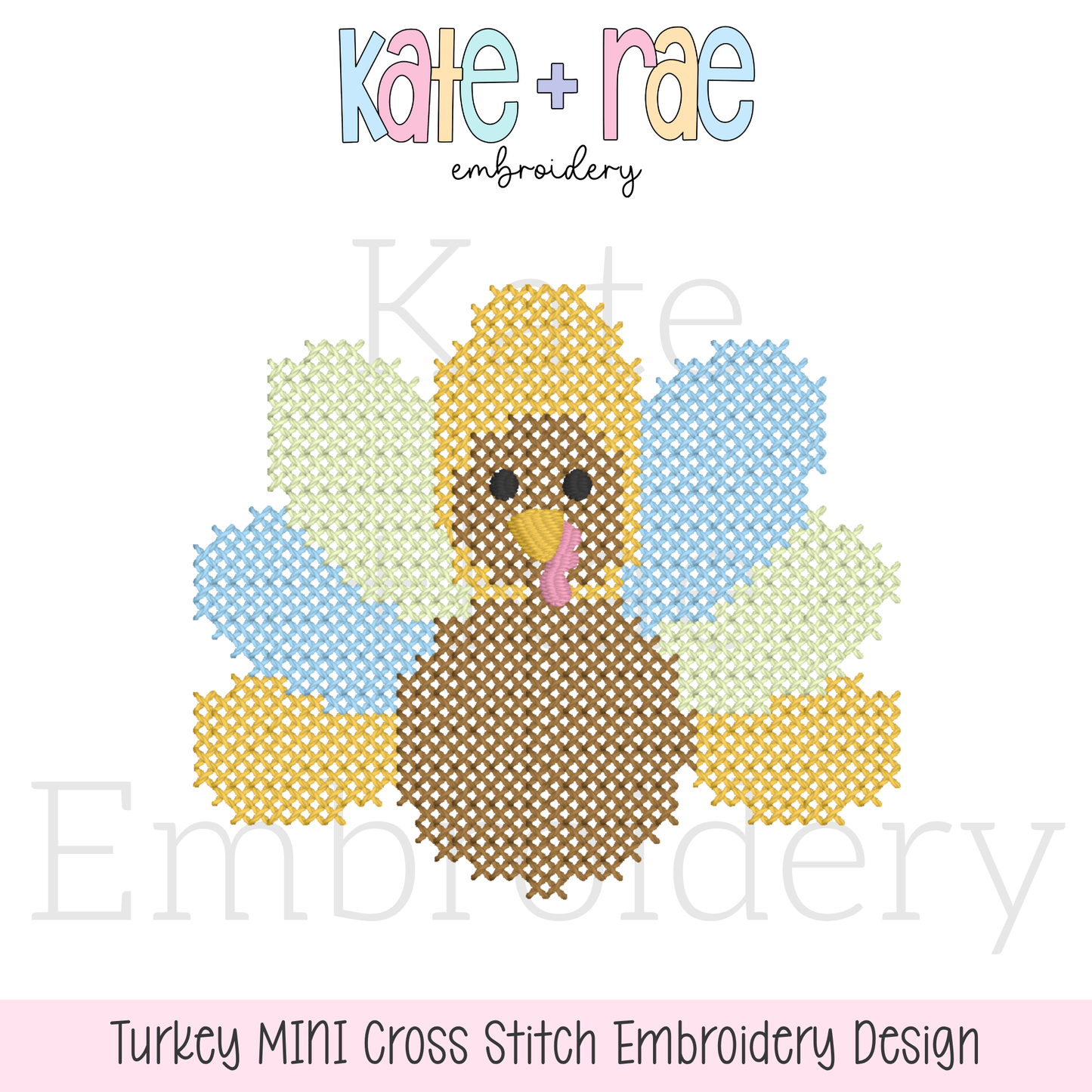 Turkey MINI Cross Stitch Embroidery Design