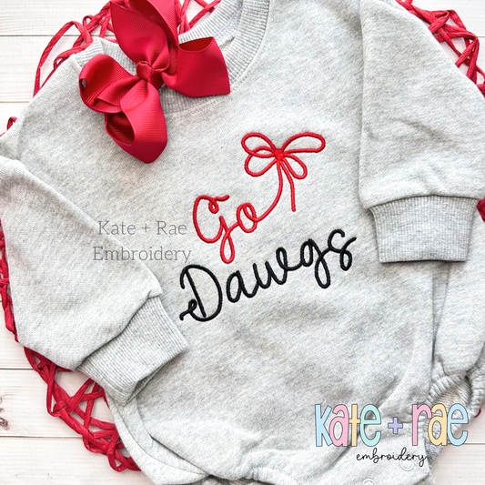 Preppy Go Dawgs Embroidery Design