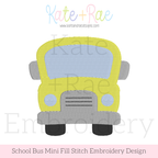 Back to School Bus Mini Fill Embroidery Design
