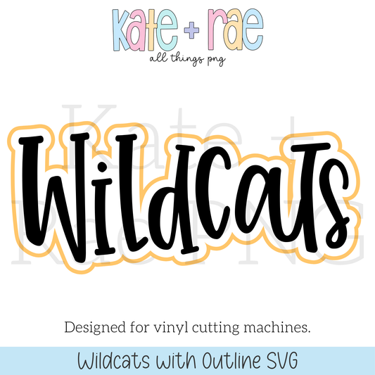 Wildcats with Outline SVG