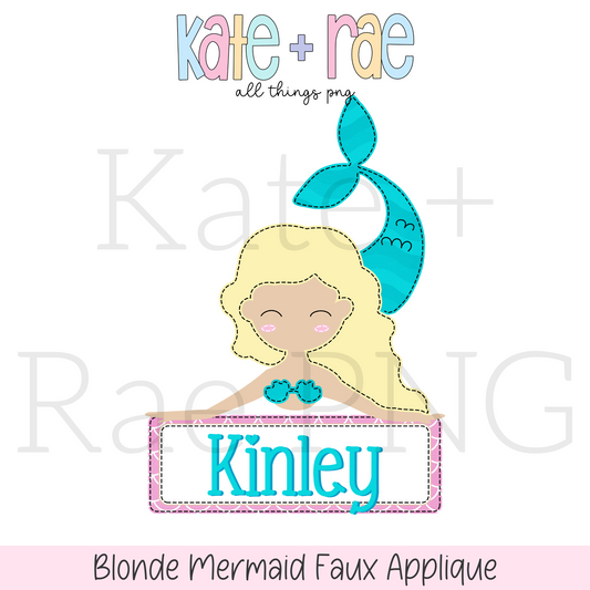 Mermaid Bundle with Name Plate PNG