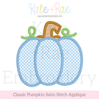 Classic Pumpkin Satin Stitch Applique Embroidery Design