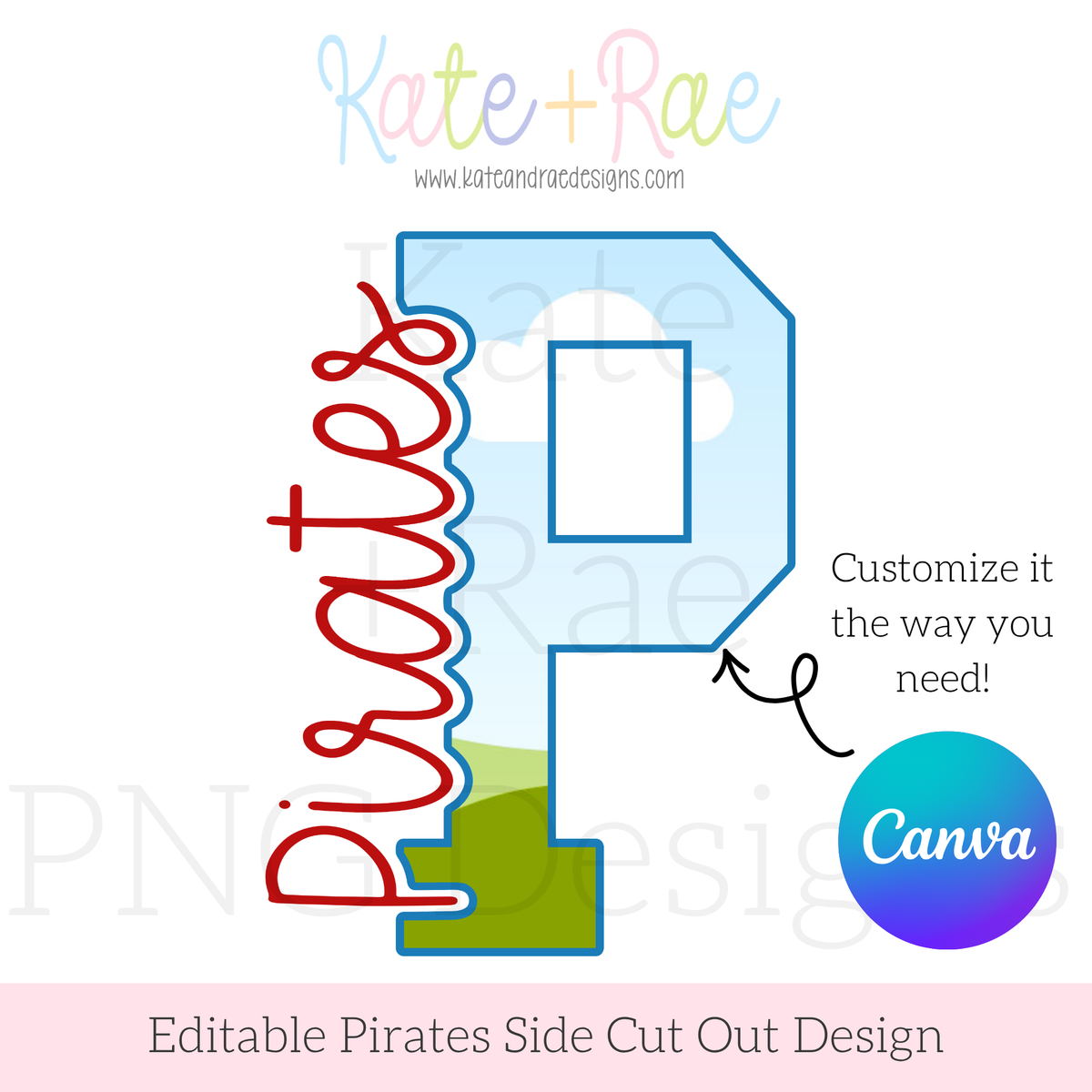 Pirates Side Cut Out Canva Frame