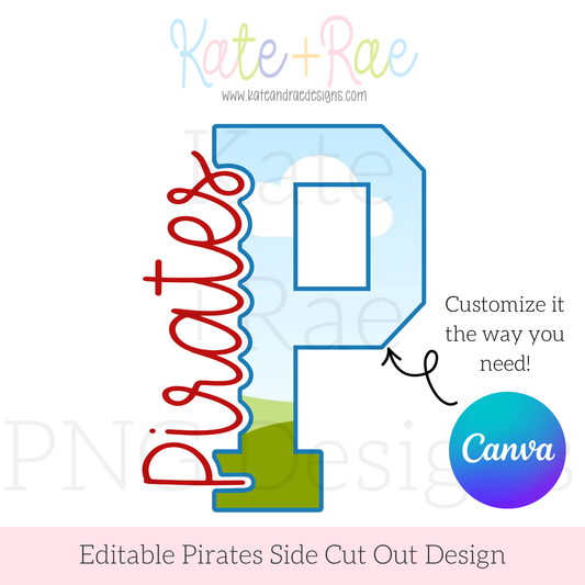 Pirates Side Cut Out Canva Frame