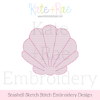 Seashell Sketch Stitch Embroidery Design